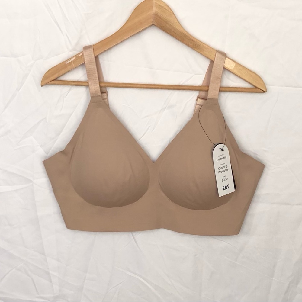 EBY Seamless Nude Wireless Neutral Bra New Comfort womens XLDD.